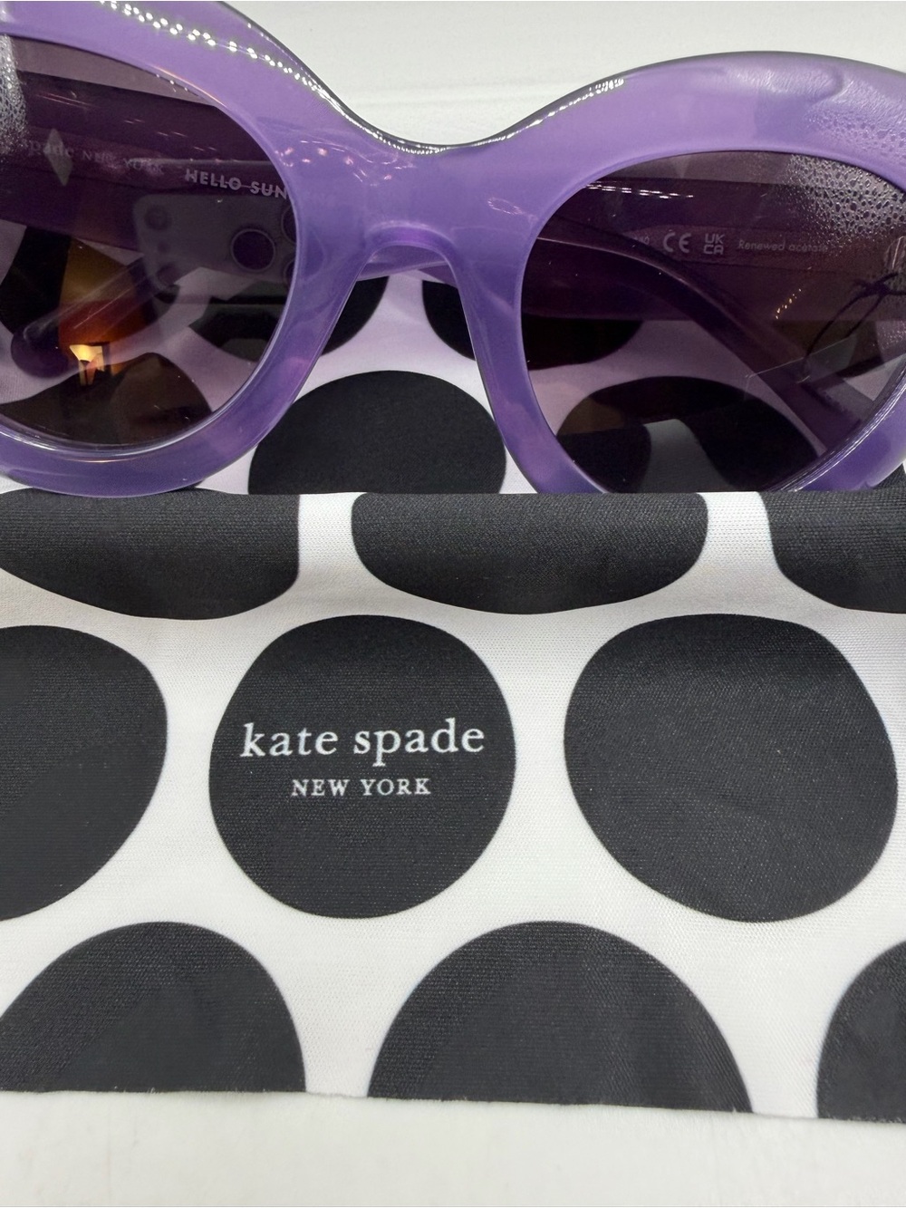 kate spade Lavender/Purple Cat-Eye Sunglasses - Picture 4 of 10